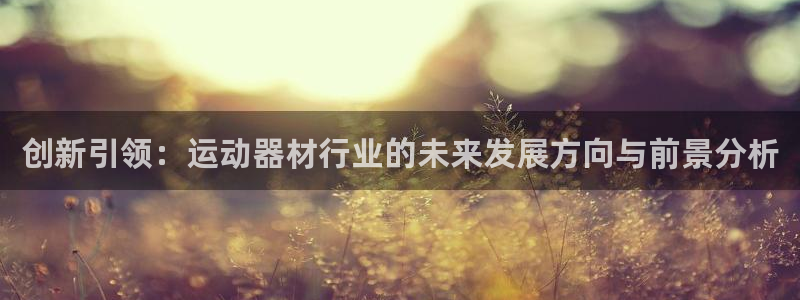 凯捷体育新能源：创新引领：运动器材行业的未来发展方向